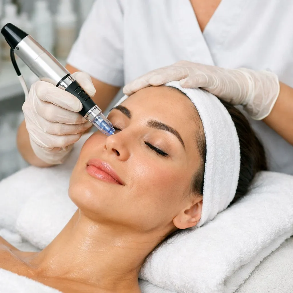 Hydrafacial-behandling utförs hos Amnas Skönhetscenter i Sundbyberg – anpassad för dig från Solna